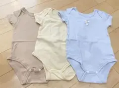 80サイズ 肌着 ボディスーツ ロンパース 3点セット