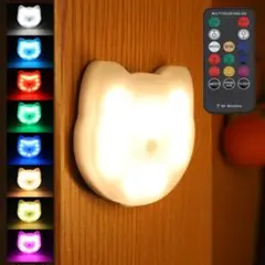 タッチライト 充電式 かわいい 猫 ナイトライト 9色　ベッドサイドランプ