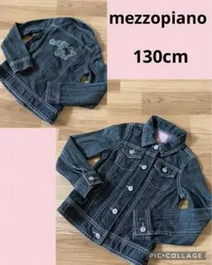 mezzopiano メゾピアノ デニム ブラック 130 ラメ