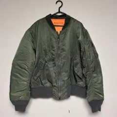 00s ALPHA INDUSTRIES アルファ　MA-1 オリーブ 肉厚