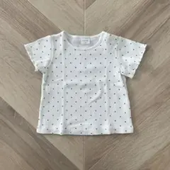 アカチャンホンポ simple free リブドットメロー半袖Tシャツ 80cm