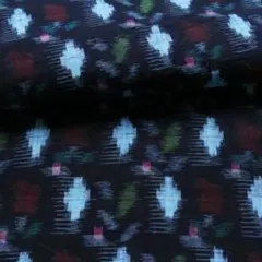 №236　古布　ハギレ　*藍染　木綿　絣　はぎれ*　34×71cm