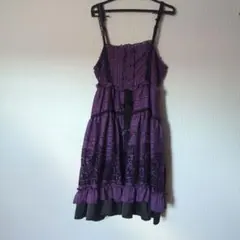 ゴスロリ ひざ丈ワンピース