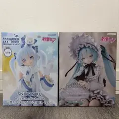 【初音ミク・雪ミク】ぬーどるストッパーフィギュア2体セット