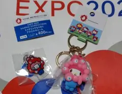 ミャクミャク サンリオ立体マスコットカラーキーホルダー アクリルチャームマイメロ