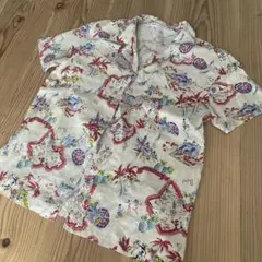 美品 マドモアゼルノンノン リネンシャツ アロハシャツ 花柄 日本製 麻 