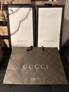 GUCCI ショップ袋 ブラウン 大