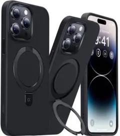 iPhone14ProMax 用 ケース 収納式　マグファイア　ブラック