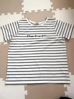 ボーダーTシャツ ホワイト×ブラック M-L