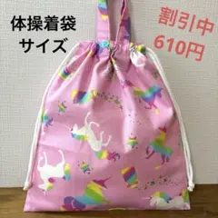 1168【おまとめ割不可】ユニコーン柄体操着袋
