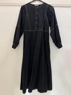 ブラック シャツワンピース 長袖