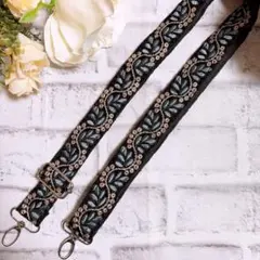 インド刺繍リボン　スマホショルダー　ショルダーベルト　バッグ　　NO3279