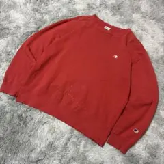 Champion スウェット　トレーナー　レッド　赤　メンズ XL 古着　刺繍