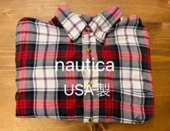 USA製 nautica チェック柄ネルシャツ L/G ノーティカ タータン