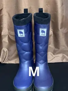 ⭐︎新品⭐︎MOZ レインブーツ　冬用　ネイビー　Mのサムネイル