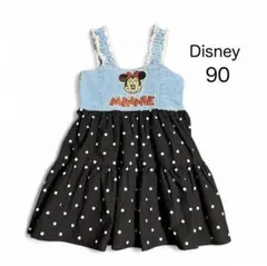 《新品》Disney ミニーマウス デニムワンピース 90cmのサムネイル