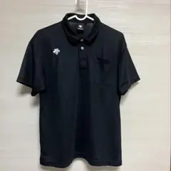 M 極美品　DESCENTE GOLF メンズ　半袖ポロシャツ メンズ　ブラック