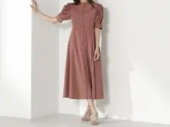 NATURAL BEAUTY BASIC アーチスリットスリーブワンピース