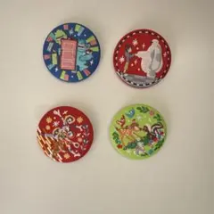 ディズニー刺繍缶バッジ 4個セット