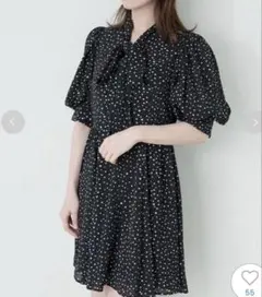 SNIDEL ドット ボウタイワンピース