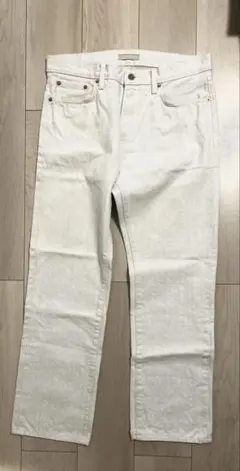 UNIQLO JEANS ユニクロ　セルビッジ　レギュラーフィットジーンズ　白
