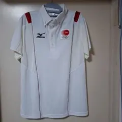 珍品　美品　Mizuno オリンピック2008ポロシャツ M ホワイト