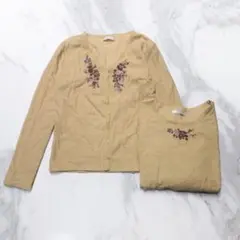 KETTY♡ ケティ アンサンブルニット　イエロー系花柄 刺繍 カーディガンのサムネイル