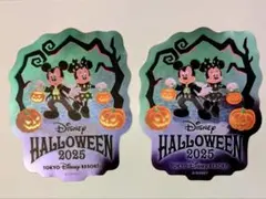 ディズニー ハロウィン ステッカー（シール） バラ ミッキー＆ミニー 同柄2枚