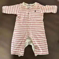 ミキハウス ストライプロンパース