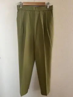 【美品】GLOBAL WORK タック入りパンツ Mサイズ オリーブグリーン