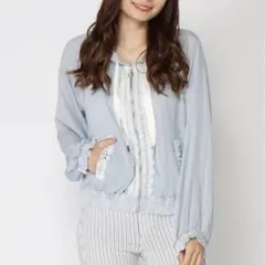 アクシーズファム　水色　パーカー