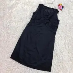 ワンピース　大きめサイズ　11AR ブラック　裏地有　フォーマル　パーティドレス