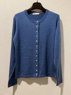 CRAFT 前ボタン開きカーディガン ジャケットMサイズ ブルー 中厚地