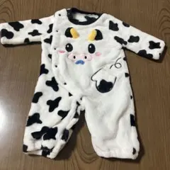 牛　着ぐるみ ベビーカバーオール　５０-70サイズ　フリース　もこもこ　あったか