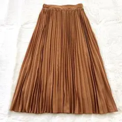 ur’s ユアーズ プリーツロングスカート キャメルブラウン M サイズ美品