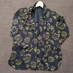 HARE フラワーレース セットアップ グレー ペイズリー オーバーサイズ