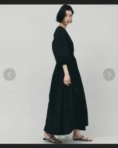 【美品】Curensology 2WAYコットンリネンドレス ブラックのサムネイル