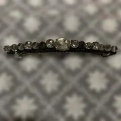 クリスタル装飾 ブラックヘアバレッタ
