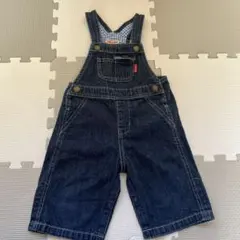 MIKI HOUSE デニムショートオーバーオール M