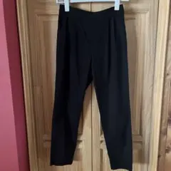 THE SHOP TK ブラック ストレッチテーパードパンツ M