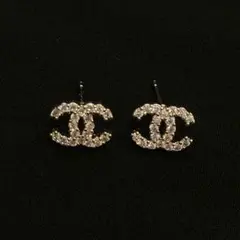 ロゴピアス　CCマーク　ゴールド