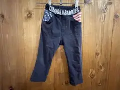 アメリカ国旗ポケット付き黒パンツ 90