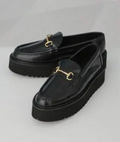 CAMINANDO PLATFORM BIT LOAFERS ブラック