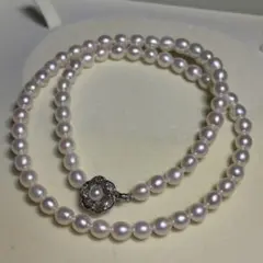 【テリ強】本真珠　パール　ネックレス　約6.0-6.2mm　レディース