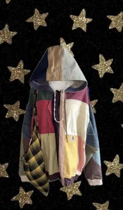 レア!!Carhartt パッチワーク フード付きジャンパー°・*:☆海外ガール