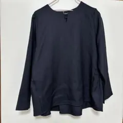 HK WORKS LONDON ペプラムブラウス ネイビー L 長袖ブラウスのサムネイル