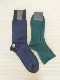 Tabio ネイビー・グリーン ソックスセット