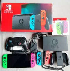 ニンテンドースイッチ　本体　ジョイコン4個　付属品付き