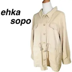 ehka sopo エへカソポ　アウター ジャケット リボン ベージュ Fのサムネイル