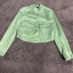 ZARA スエード調　ジャケット　ミントグリーン　サイズXS
